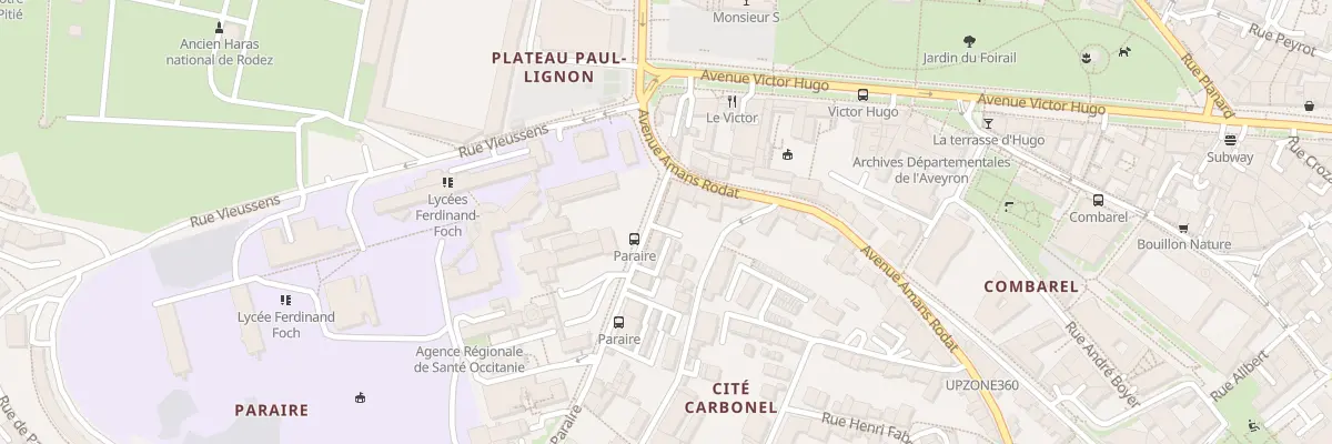 Plan du 1 Rue de Paraire à Rodez