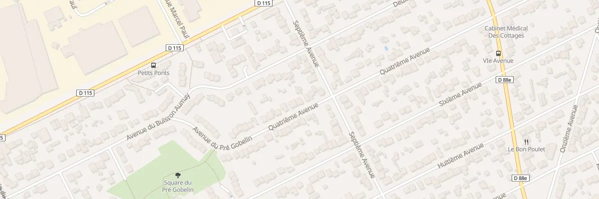 Plan du 13 Quatrième Avenue à Tremblay-en-France