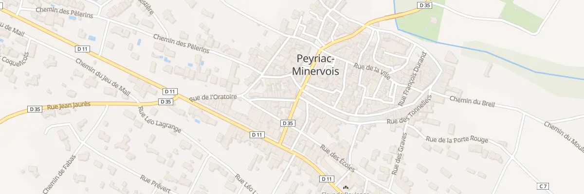 Plan du 28 Rue Jean Jaurès à Peyriac-Minervois