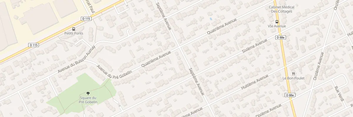 Plan du 45 Septième Avenue à Tremblay-en-France