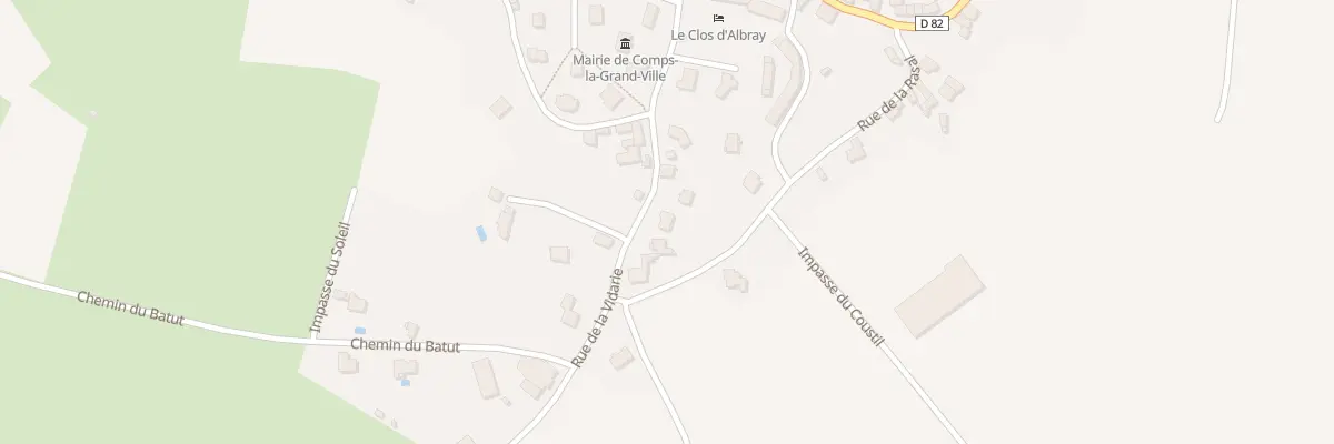 Plan du 11 Rue de la Vidarie à Comps-la-Grand-Ville