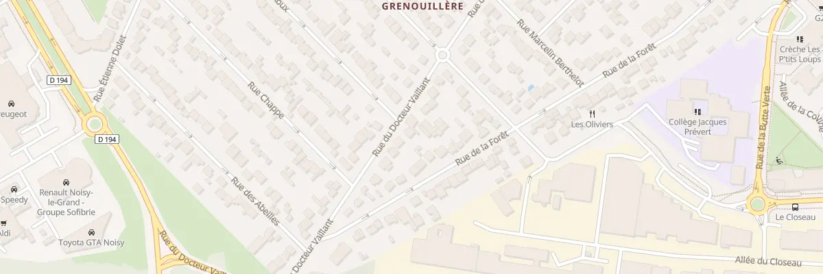 Plan du 36 Rue du Docteur Vaillant à Noisy-le-Grand