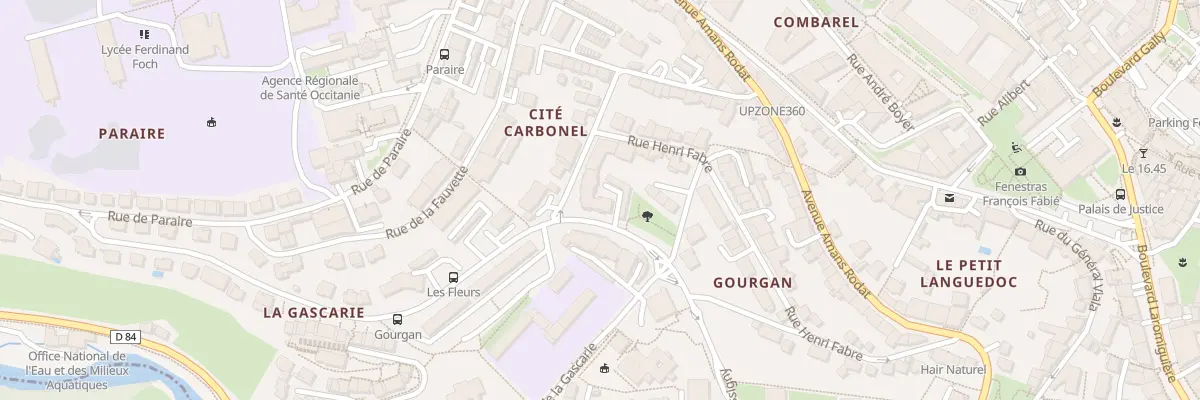 Plan du 3 Rue des Fleurs à Rodez