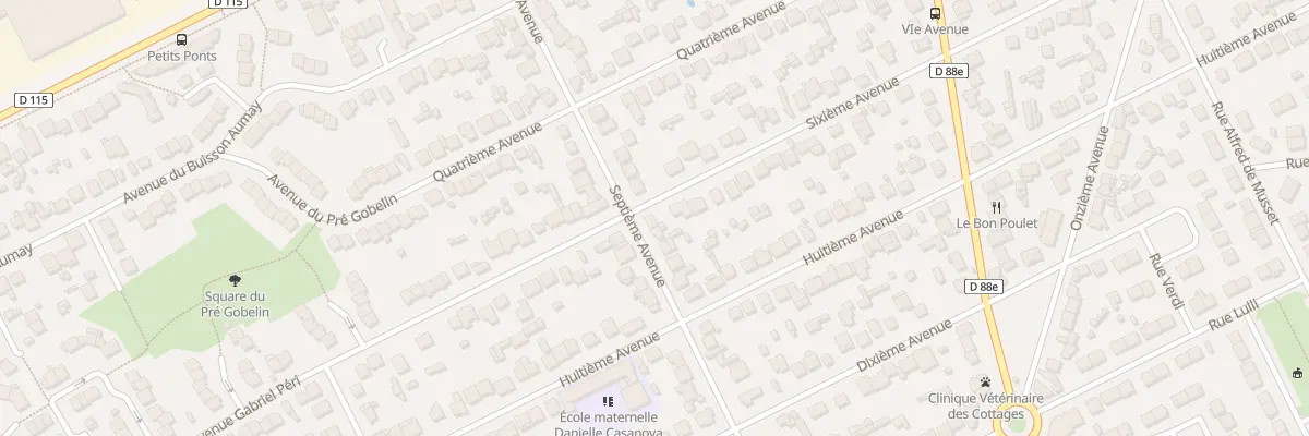 Plan du 36 Septième Avenue à Tremblay-en-France