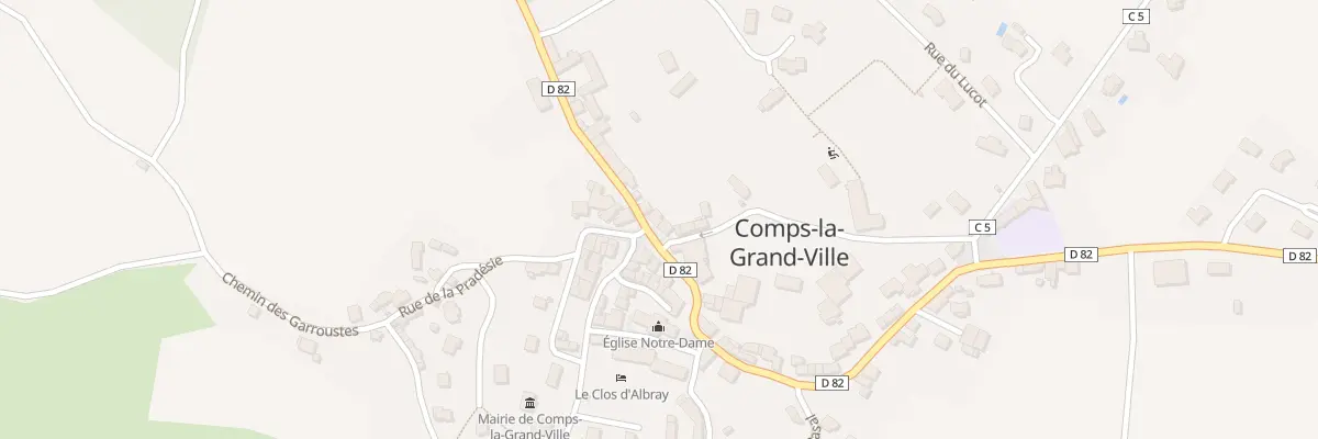 Plan du 1 Pl du Bourg à Comps-la-Grand-Ville