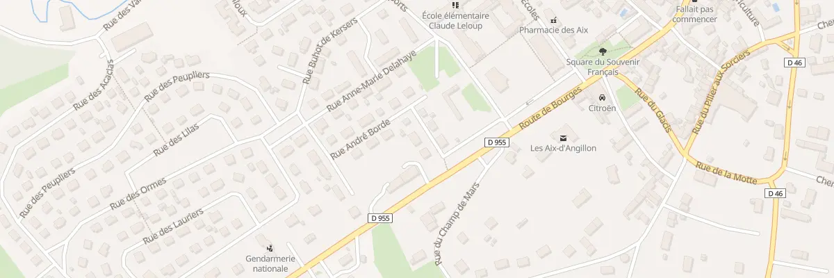 Plan du 3 Rue André Borde aux Aix-d’Angillon