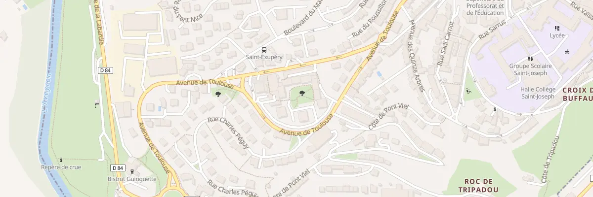 Plan du 54 Av de Toulouse à Rodez