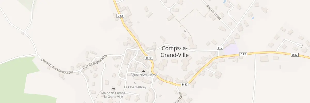 Plan de la Rue du Stade à Comps-la-Grand-Ville