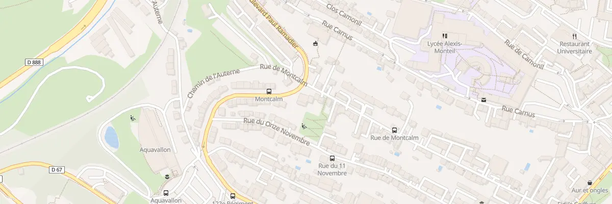 Plan du 57 Rue de Montcalm à Rodez