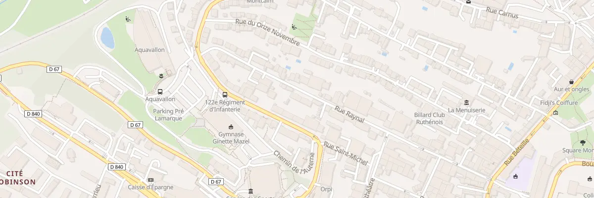 Plan du 43B Rue Raynal à Rodez