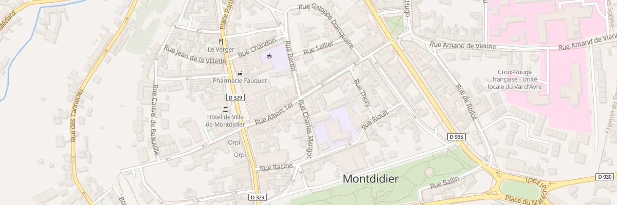 Plan du 20 Rue Albert 1er à Montdidier