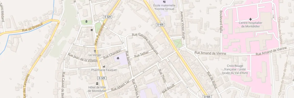 Plan du 2 Rue Sellier à Montdidier