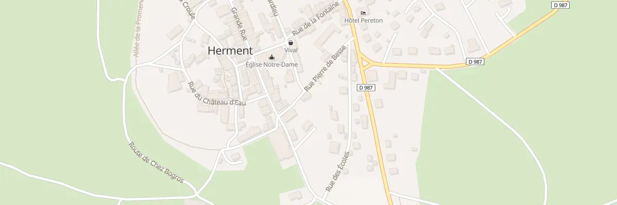 Plan du 5059 Bourg d’Herment à Herment