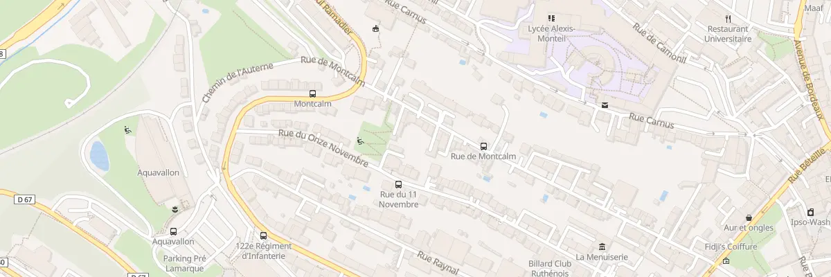 Plan du 45 Rue de Montcalm à Rodez