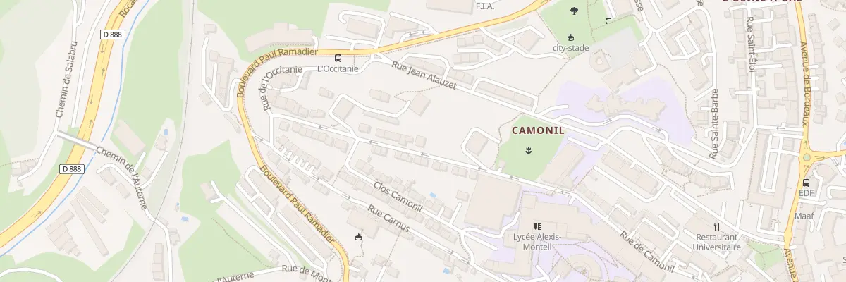 Plan du 66 Rue de Camonil à Rodez