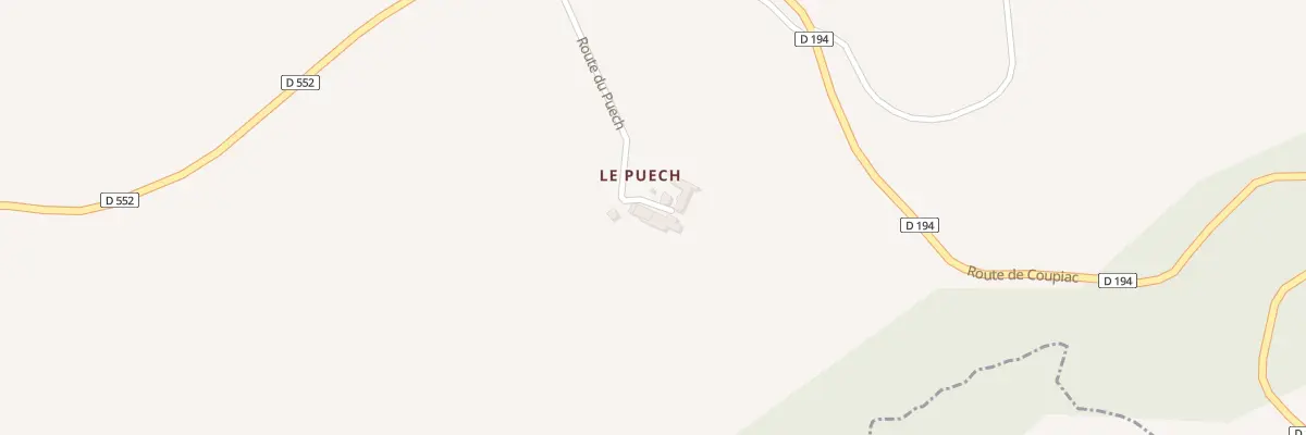 Plan du 5039 Le Puech à Coupiac