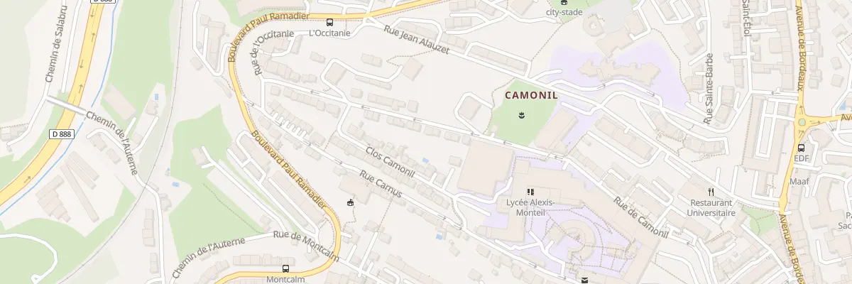 Plan du 33 Rue de Camonil à Rodez