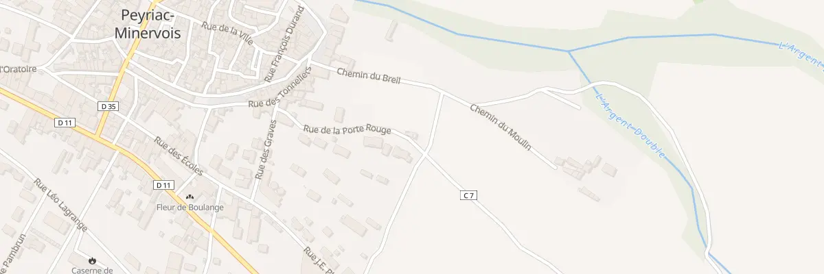 Plan du 5558 Rue de la Porte Rouge à Peyriac-Minervois
