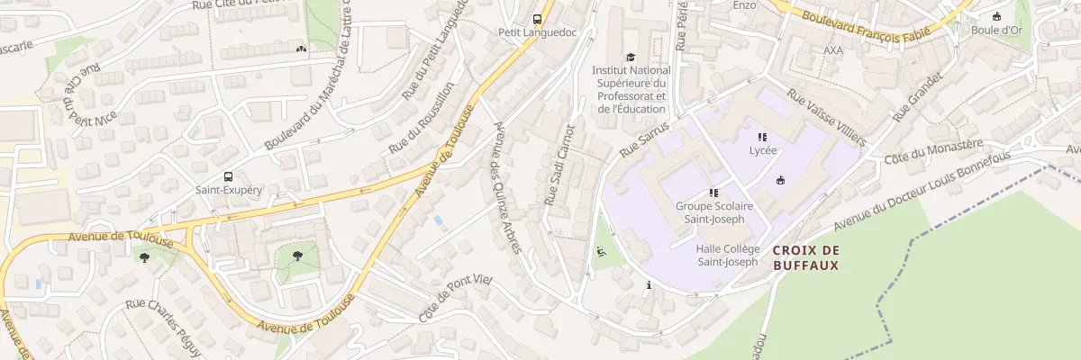 Plan du 15 Rue Sadi Carnot à Rodez