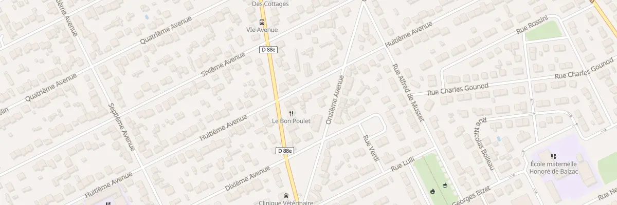 Plan du 82 Huitième Avenue à Tremblay-en-France