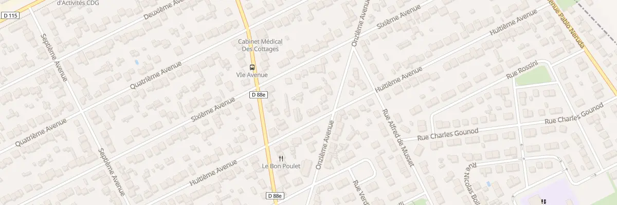 Plan du 79 Huitième Avenue à Tremblay-en-France