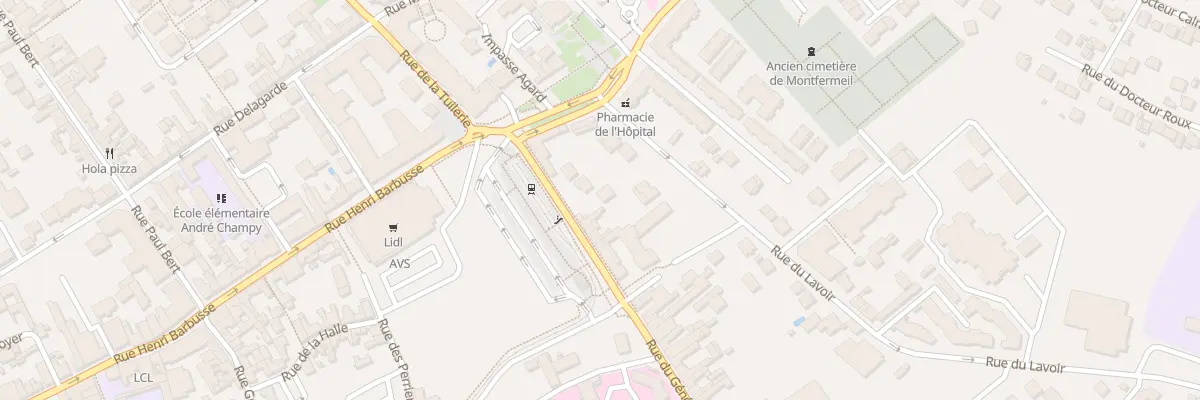 Plan du 7 Rue du Génèral Leclerc à Montfermeil