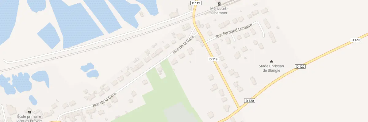 Plan du 16 Rue de la Gare à Méricourt-l’Abbé
