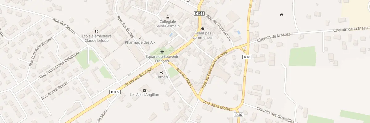 Plan du 1 Rue du Glacis aux Aix-d’Angillon