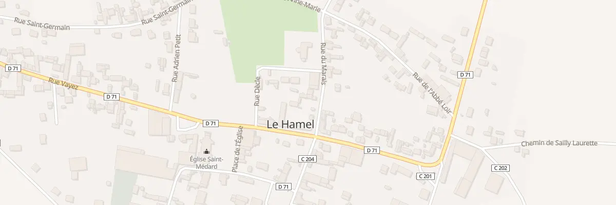 Plan du 1 Rue du Marais au Hamel