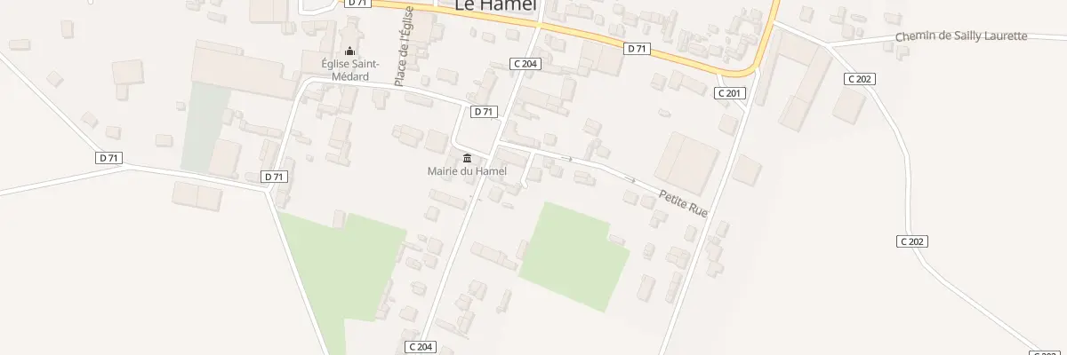 Plan du 2 Rue Petite Rue au Hamel