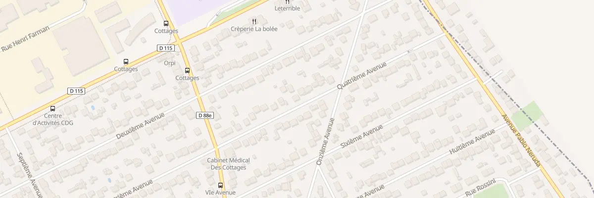 Plan du 61 Quatrième Avenue à Tremblay-en-France