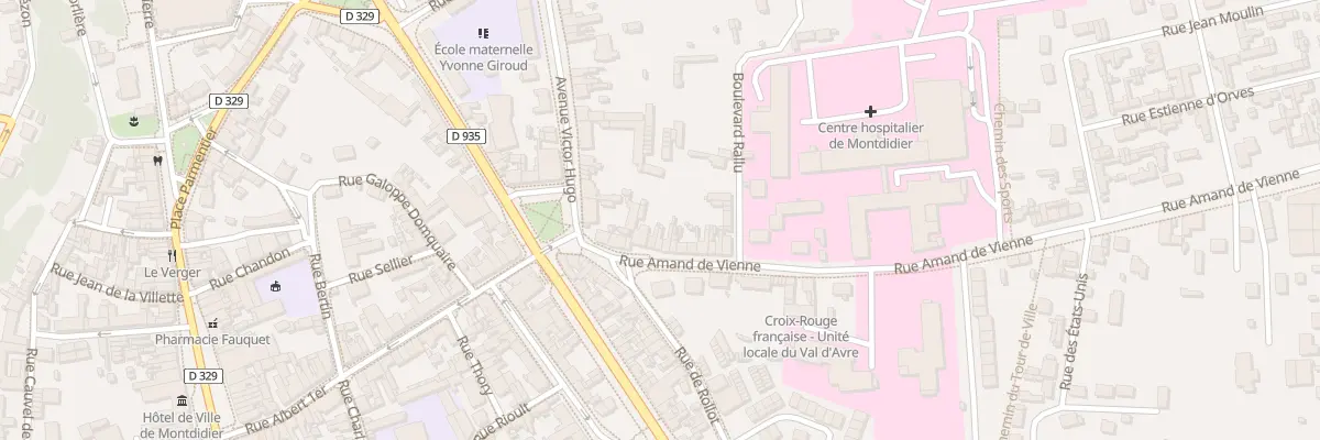 Plan du 7 Rue Amand de Vienne à Montdidier