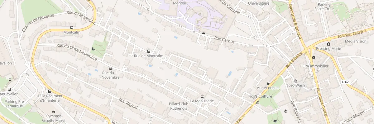 Plan du 18 Rue de Montcalm à Rodez