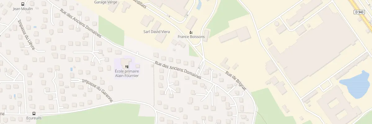 Plan du 25 Rue des Anciens Domaines à Domérat
