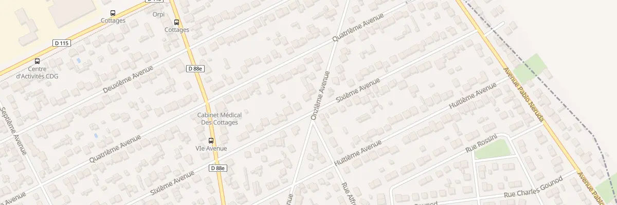 Plan du 21 Onzième Avenue à Tremblay-en-France