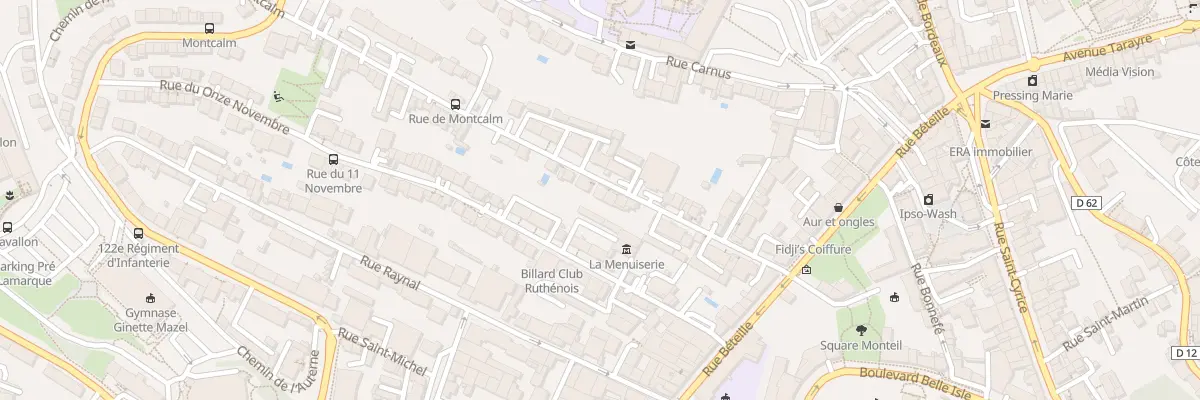 Plan du 15 Rue de Montcalm à Rodez