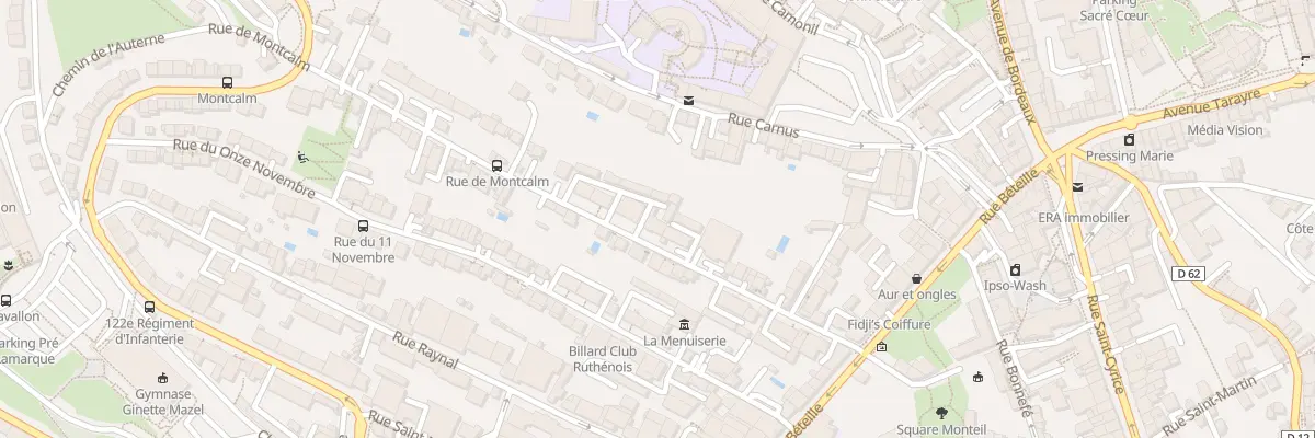 Plan du 16 Rue de Montcalm à Rodez
