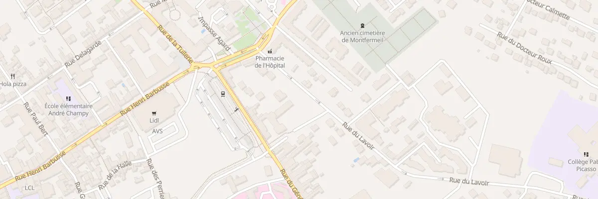 Plan du 14 Rue du Lavoir à Montfermeil