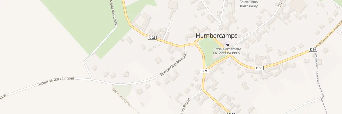 Plan du 2 Rue de Gaudiempré à Humbercamps