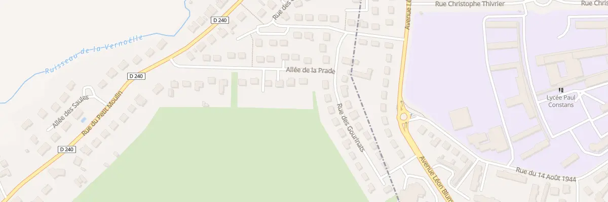 Plan du 1 All de la Prade à Prémilhat