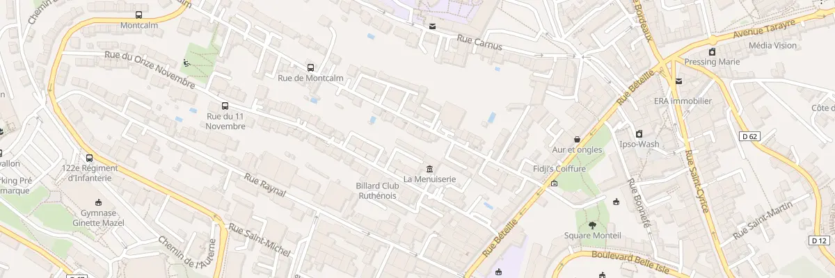 Plan du 13 Rue de Montcalm à Rodez