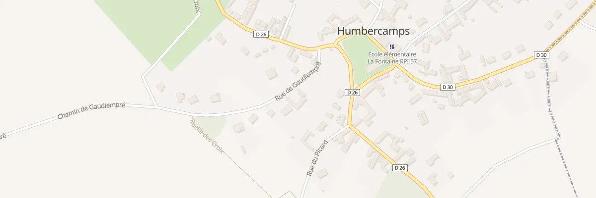 Plan du 5036 Rue de Gaudiempré à Humbercamps