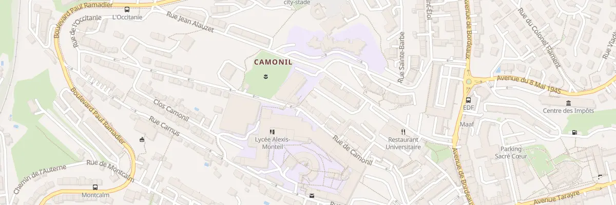Plan du 40 Rue de Camonil à Rodez
