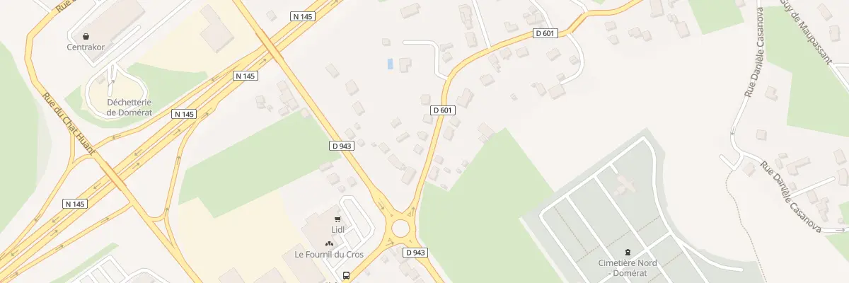 Plan du 9 Rue Hélène Boucher à Domérat