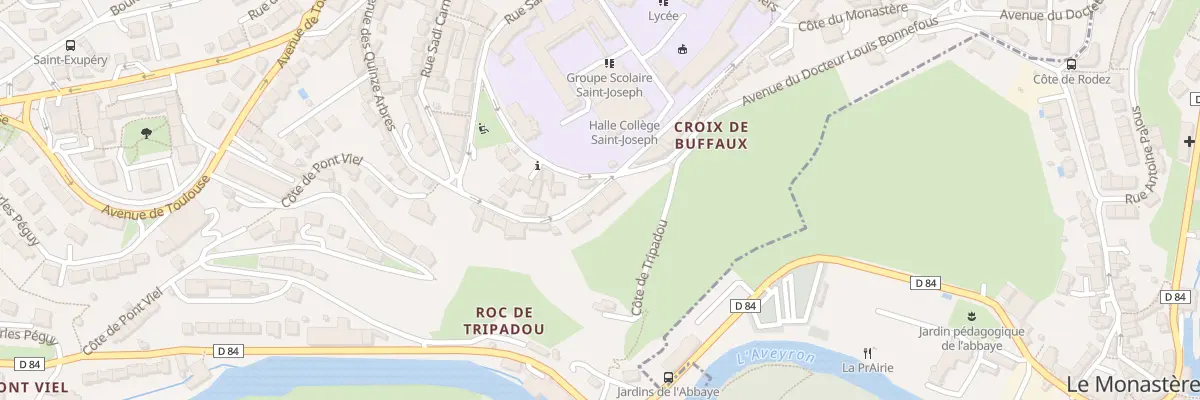 Plan du 7 Av des Quinze Arbres à Rodez