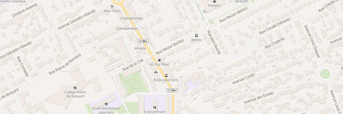 Plan du 2 Rue Hector Berlioz à Tremblay-en-France