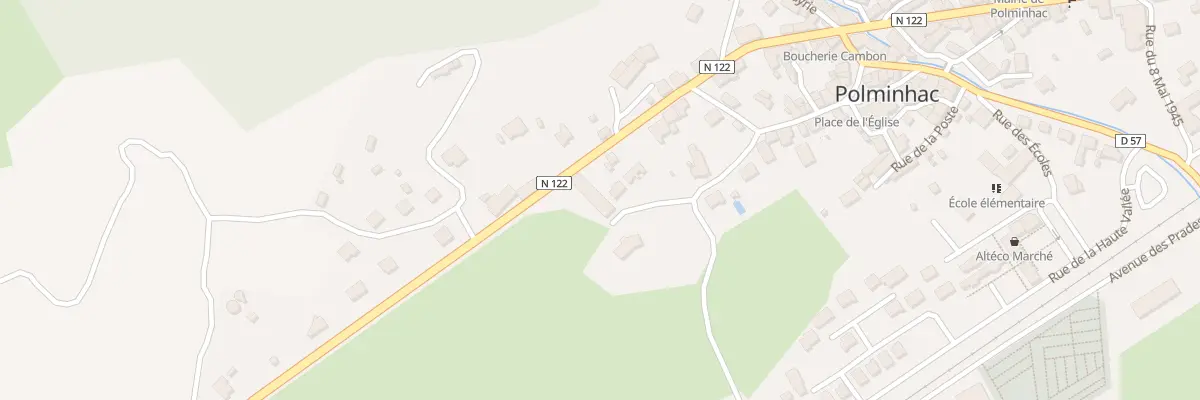 Plan du 1 Rte Nationale à Polminhac
