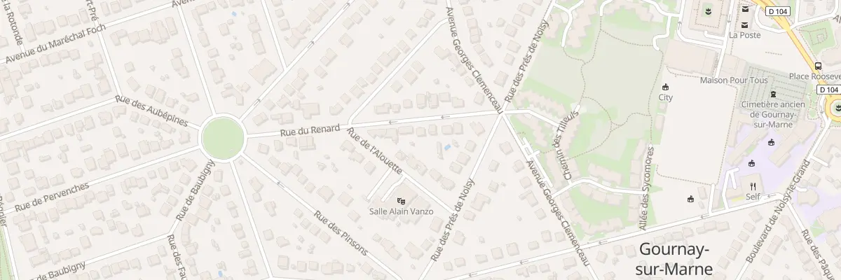 Plan du 9 Rue du Renard à Gournay-sur-Marne