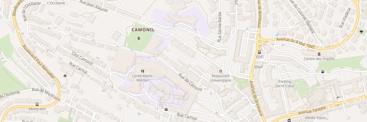 Plan du 30 Rue de Camonil à Rodez