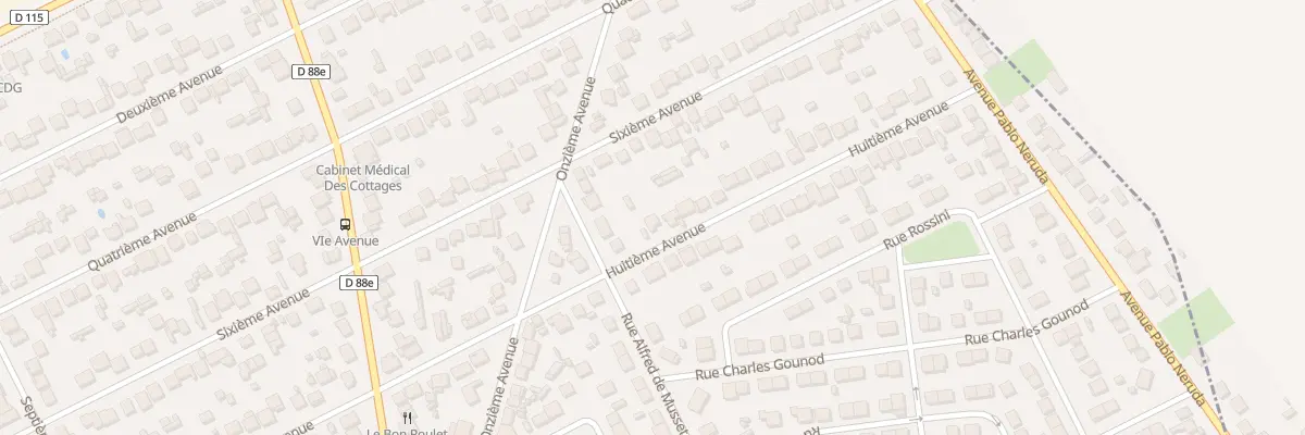 Plan du 85 Huitième Avenue à Tremblay-en-France